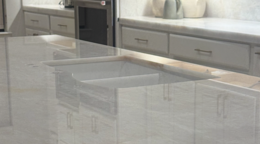 Finished kitchen countertop example