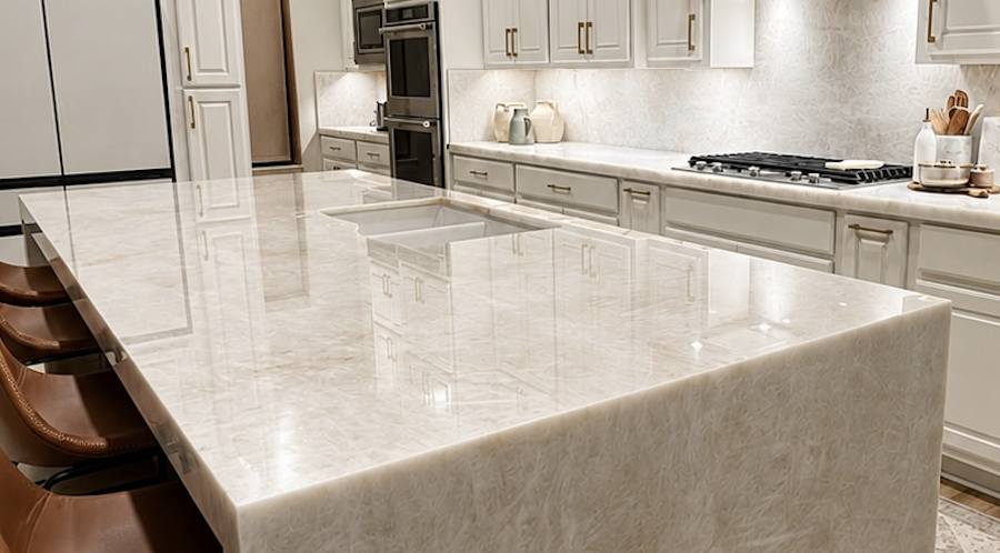 Finished kitchen countertop example