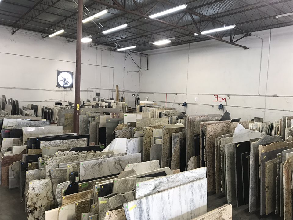 Granite and Quartz Remnants at Houston Warehouse